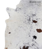 Salt and Pepper Black Cowhide Rug #A5152