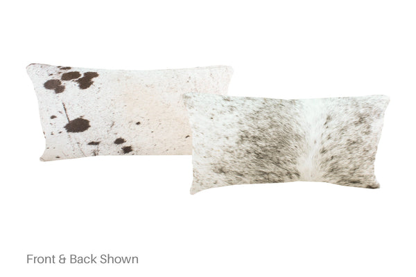 Salt and Pepper Black Cowhide Pillow #A51541