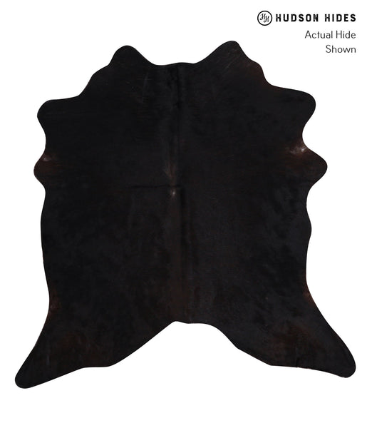 Solid Black Cowhide Rug #A5178
