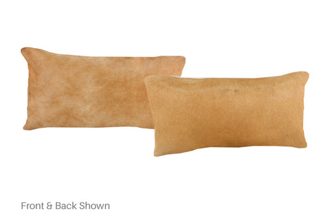 Solid Brown Cowhide Pillow #A51933