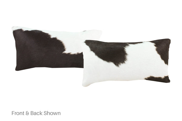 Black and White Cowhide Pillow #A51942