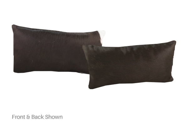 Solid Black Cowhide Pillow #A52145