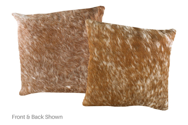 Salt and Pepper Brown Cowhide Pillow #A52385