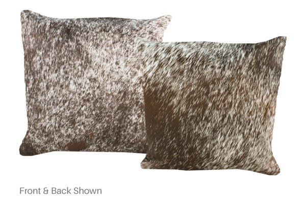 Salt and Pepper Brown Cowhide Pillow #A52543