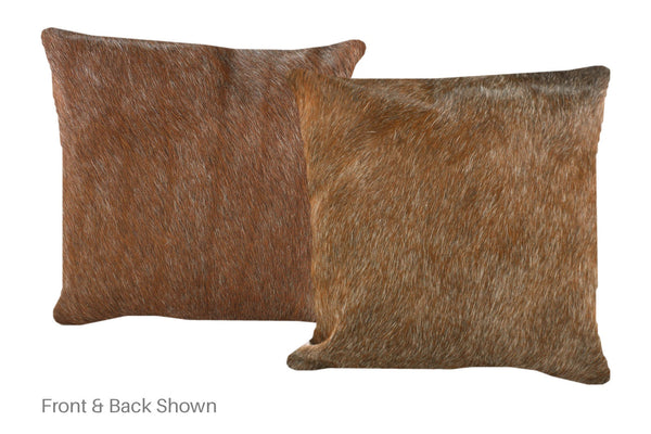 Brown with Red Cowhide Pillow #A52587