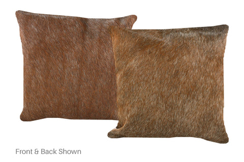 Brown with Red Cowhide Pillow #A52587