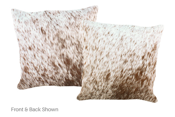Salt and Pepper Brown Cowhide Pillow #A52597