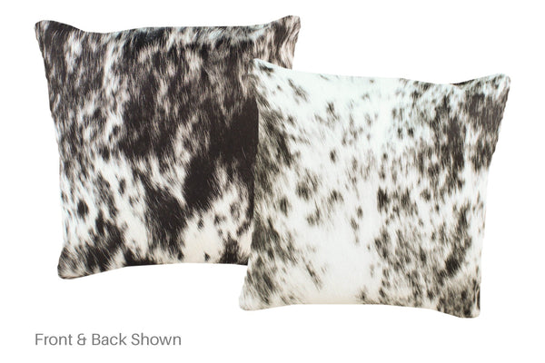 Salt and Pepper Black Cowhide Pillow #A52602