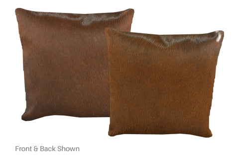 Brown with Red Cowhide Pillow #A52673