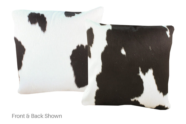 Black and White Cowhide Pillow #A52695