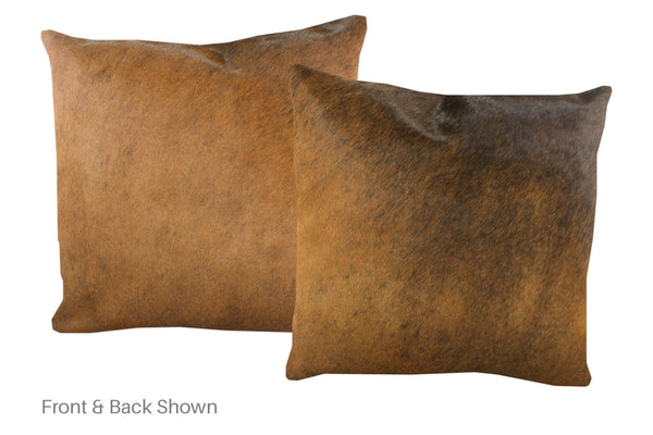 Brown with Red Cowhide Pillow #A52707