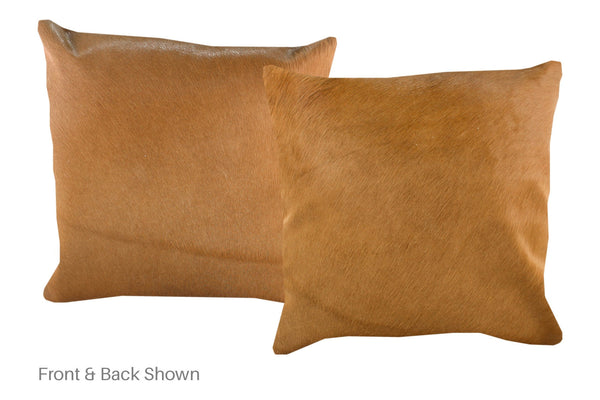 Solid Brown Cowhide Pillow #A52772