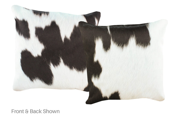 Black and White Cowhide Pillow #A52785