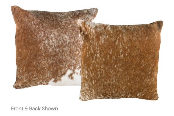 Salt and Pepper Brown Cowhide Pillow #A52796