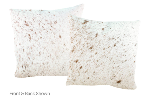 Salt and Pepper Brown Cowhide Pillow #A52812
