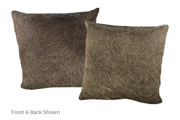 Grey with Beige Cowhide Pillow #A52876