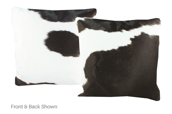 Black and White Cowhide Pillow #A52995