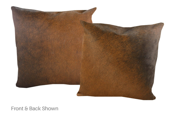 Brown with Red Cowhide Pillow #A53060