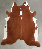 Brown and White Regular Cowhide Rug #A53201