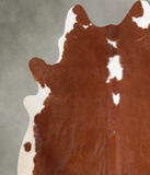 Brown and White Regular Cowhide Rug #A53201