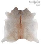Grey with Beige Cowhide Rug #A5337