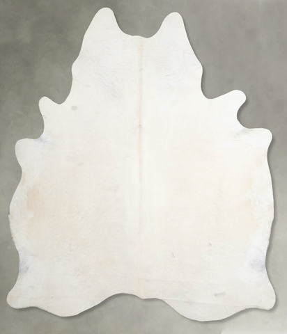 Solid White Cowhide Rug #A53611