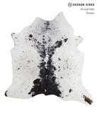 Salt and Pepper Black Cowhide Rug #A5483