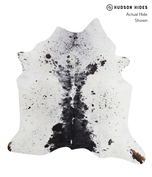 Salt and Pepper Black Cowhide Rug #A5483