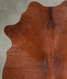 Solid Brown Cowhide Rug #A54844