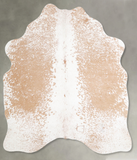 Beige and White Cowhide Rug #A54959