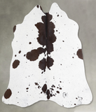 Chocolate and White Cowhide Rug #A55018