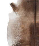 Grey with Beige Cowhide Rug #A5526