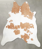 Beige and White Cowhide Rug #A55324