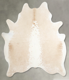 Beige and White Cowhide Rug #A55325