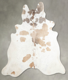 Beige and White Cowhide Rug #A55340