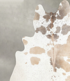 Beige and White Cowhide Rug #A55340