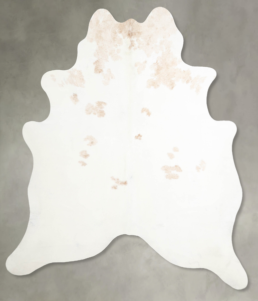 Beige and White Cowhide Rug #A55357