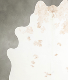 Beige and White Cowhide Rug #A55357