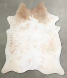 Beige and White Cowhide Rug #A55439