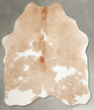 Beige and White Cowhide Rug #A55453