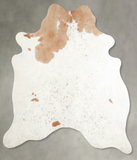 Beige and White Cowhide Rug #A55524