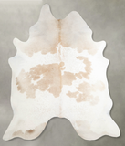 Beige and White Cowhide Rug #A55527