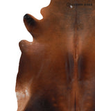 Brown with Red Cowhide Rug #A5562
