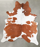 Brown and White Cowhide Rug #A55642