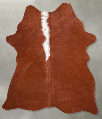 Brown and White Regular Cowhide Rug #A55683