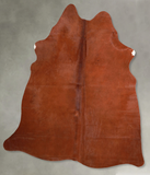 Solid Brown Cowhide Rug #A55700