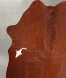 Solid Brown Cowhide Rug #A55703