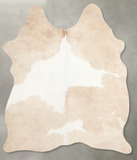 Beige and White Cowhide Rug #A55754