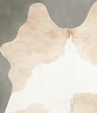 Beige and White Cowhide Rug #A55754
