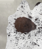 Chocolate and White Cowhide Rug #A55845